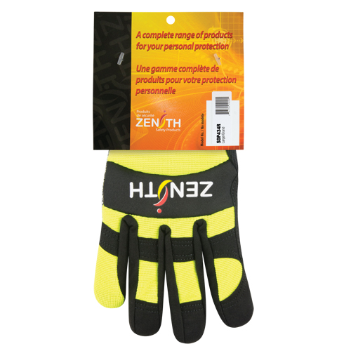 ZM500 High-Visibility Cut-Resistant Mechanic's Gloves, HPPE Palm, Size Large Distribution Industrielle GC