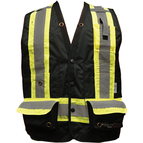 Veste de s&eacute;curit&eacute; ignifug&eacute;e pour arpenteur, Noir, Petit, Polyester Distribution Industrielle GC