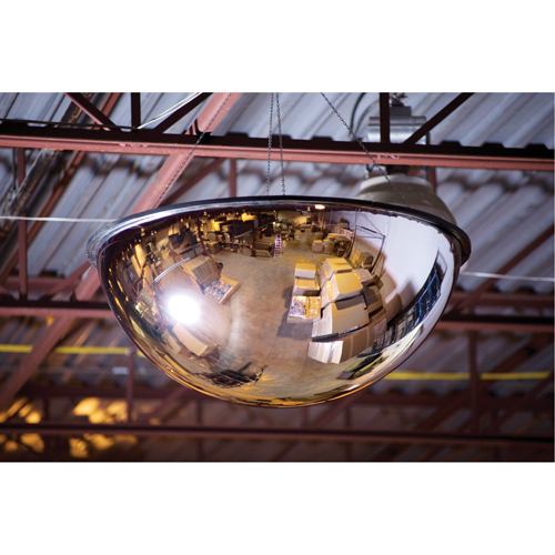 Miroir en d&ocirc;me 360°, D&ocirc;me complet, Dessus ferm&eacute;, Diam&egrave;tre 18" Distribution Industrielle GC
