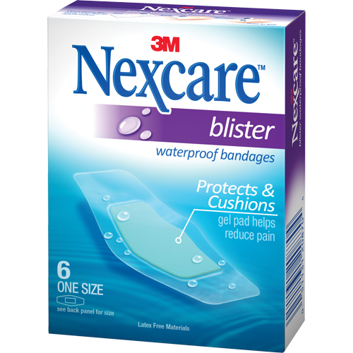 Nexcare Waterproof Blister Bandages, Rectangular/Square, 2-1/4", Plastic, Sterile Distribution Industrielle GC