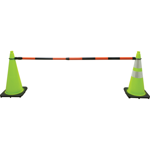 Retractable Cone Bar, 7' 5" Extended Length, Black/Orange Distribution Industrielle GC