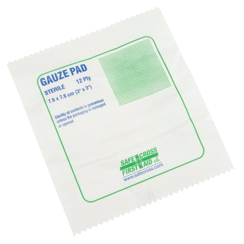 Gaze, Tampon, 3" lo x 3" la, St&eacute;rile, Dispositif m&eacute;dical Classe 1 Distribution Industrielle GC
