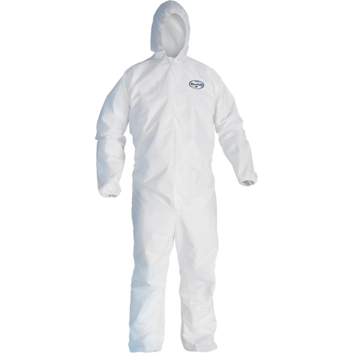 Combinaison Kleenguard A45 contre les liquides, les particules de pr&eacute;paration des surfaces et la peinture, Petit, Blanc, Micropore Distribution Industrielle GC