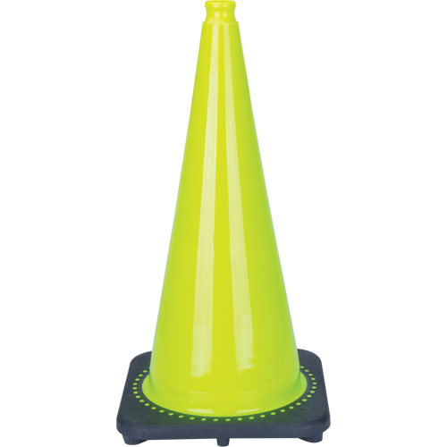 C&ocirc;ne de signalisation de premi&egrave;re qualit&eacute;, 28", Vert lime Distribution Industrielle GC