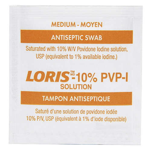 Traitement de pr&eacute;paration a&agrave; la povidone iod&eacute;e, Serviette, Antiseptique Distribution Industrielle GC