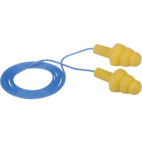 Bouchons d'oreilles pr&eacute;moul&eacute;s E-A-R Ultrafit, Avec cordon, Vrac - Sac en poly, 25 dB NRR, Taille unique Distribution Industrielle GC