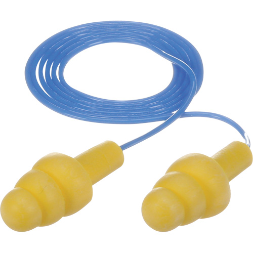 Bouchons d'oreilles pr&eacute;moul&eacute;s E-A-R Ultrafit, Avec cordon, Vrac - Sac en poly, 25 dB NRR, Taille unique Distribution Industrielle GC