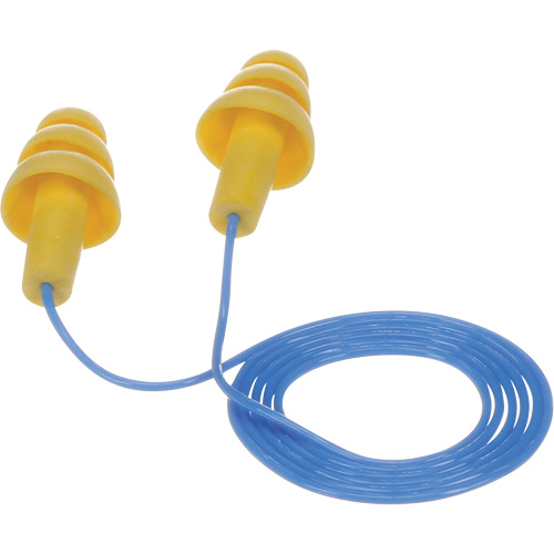 Bouchons d'oreilles pr&eacute;moul&eacute;s E-A-R Ultrafit, Avec cordon, Vrac - Sac en poly, 25 dB NRR, Taille unique Distribution Industrielle GC