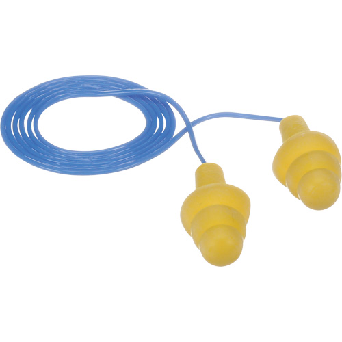 Bouchons d'oreilles pr&eacute;moul&eacute;s E-A-R Ultrafit, Avec cordon, Vrac - Sac en poly, 25 dB NRR, Taille unique Distribution Industrielle GC
