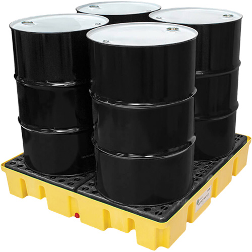 Palette de d&eacute;versements Poly-Slim-Line sans drain, Capacit&eacute; de d&eacute;versement 66 gal. US, 49" x 49" x 8,75" Distribution Industrielle GC