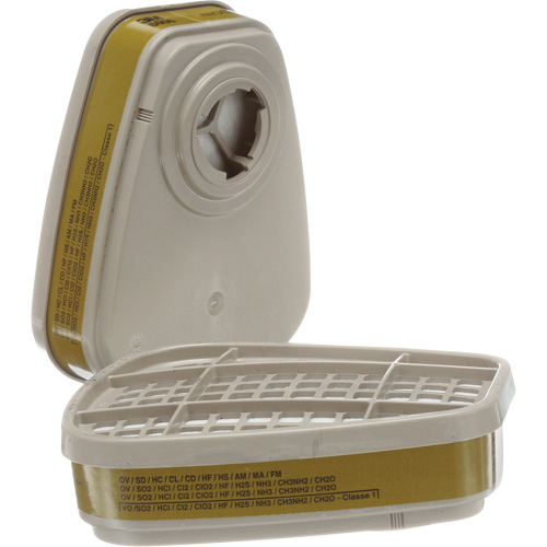 Cartouches pour respirateur s&eacute;rie 6000, Cartouche gaz/vapeur, Gaz multiples/Vapeurs Distribution Industrielle GC