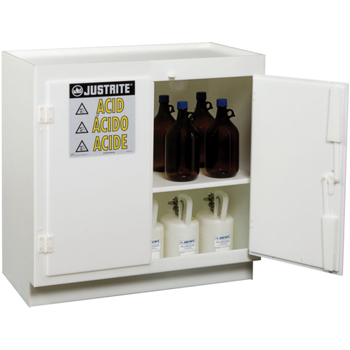 Armoires solides en poly&eacute;thyl&egrave;ne pour acides, 6 x 0,66043 gal., 36" x 35,75" x 21,75" Distribution Industrielle GC