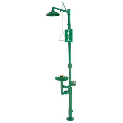 Combination Emergency Shower & Eye/Face Wash Station, Pedestal Distribution Industrielle GC