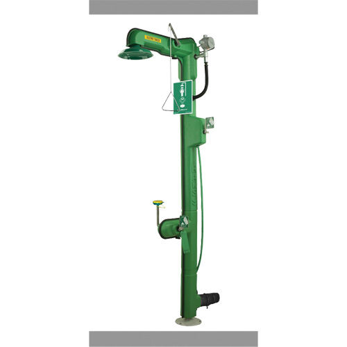 Heat-Traced Combination Emergency Shower & Eye/Face Wash Station, Wall-Mount Distribution Industrielle GC