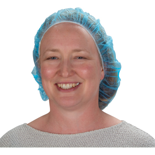 Bonnets bouffants non tiss&eacute;s, Polypropyl&egrave;ne, 21"/Grand, Bleu Distribution Industrielle GC