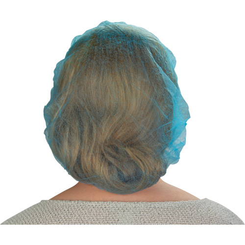 Bonnets bouffants non tiss&eacute;s, Polypropyl&egrave;ne, 21"/Grand, Bleu Distribution Industrielle GC