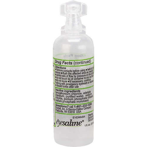 Bouteilles de solution saline pour douche oculaire, Bouteille Plein, 1 oz Distribution Industrielle GC