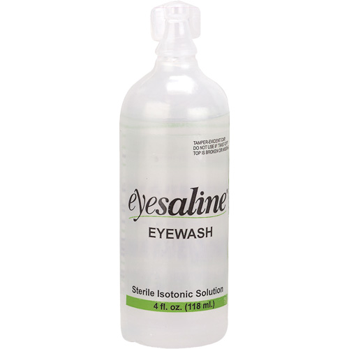 Bouteilles de solution saline pour douche oculaire, Bouteille Plein, 4 oz Distribution Industrielle GC