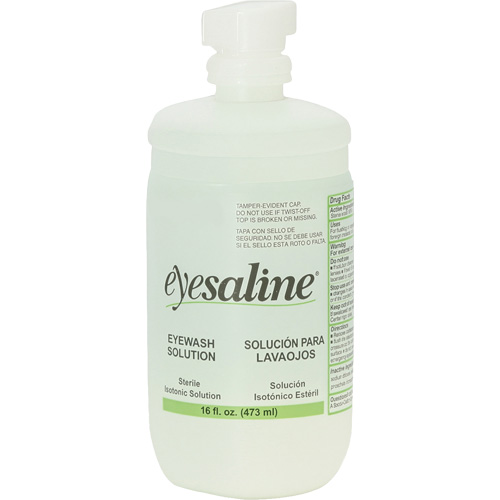 Bouteilles de solution saline pour douche oculaire, Bouteille Plein, 16 oz Distribution Industrielle GC
