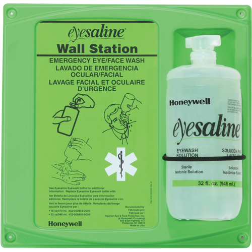 Support mural pour solution saline de douche oculaire, Simple Distribution Industrielle GC