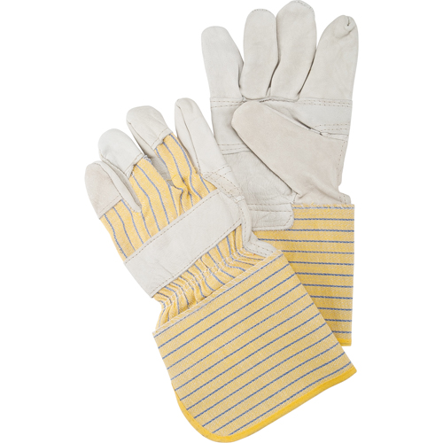 Gants d'ajusteur &agrave; paume renforc&eacute;e, Grand, Paume en Cuir fleur de vache, Doublure en Coton Distribution Industrielle GC