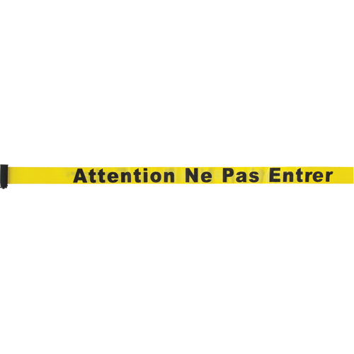 Cartouche de ruban pour assembler votre propre barri&egrave;re de contr&ocirc;le des foules, Attention ne pas entrer, 7', Ruban Jaune Distribution Industrielle GC
