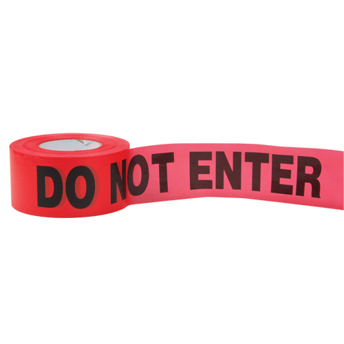 Standard Barricade Tape, English, 3" W x 1000' L, 2 mils, Red Distribution Industrielle GC