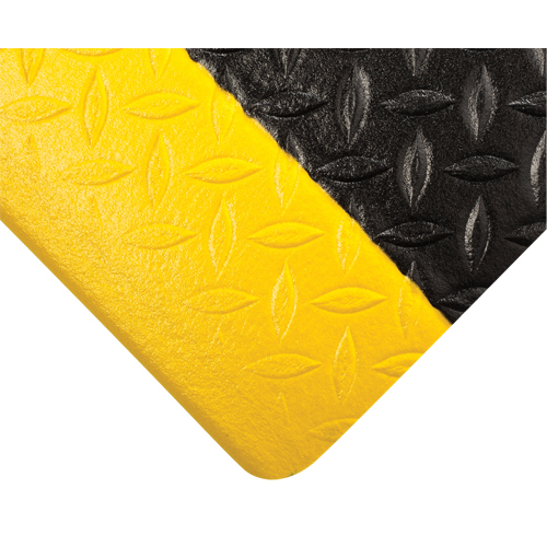 Tapis Tuf Sponge No 452, Losange, 3' x 60' x 1/2", Noir/Jaune, &eacute;ponge en PVC Distribution Industrielle GC