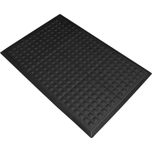 Tapis antifatigue Connect No 502 Rejuvenator pour poste de travail simple, Polyur&eacute;thane, 2' la c, 3' lo, 5/8" &eacute;paisseur, Noir Distribution Industrielle GC
