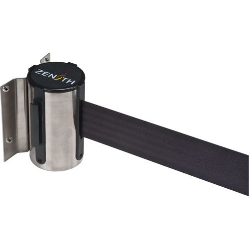 Barri&egrave;re &agrave; fixation murale, Acier, Fixation par vis, 7', Ruban Noir Distribution Industrielle GC