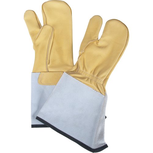 3-Finger Gloves, Medium, Grain Cowhide Palm Distribution Industrielle GC