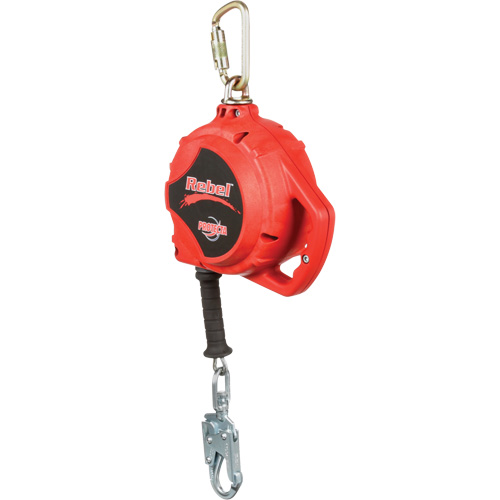Rebel Self Retracting Lifeline, 33', Galvanized Steel, Swivel Distribution Industrielle GC