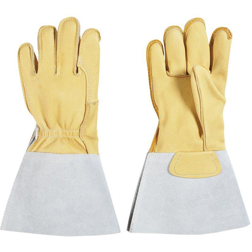 Welding Gloves, Grain Cowhide, Size Small Distribution Industrielle GC