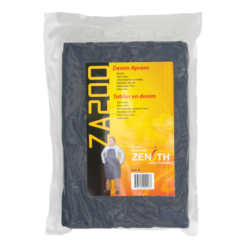 Tablier, Coton, 38" lo x 28" la, Bleu Distribution Industrielle GC