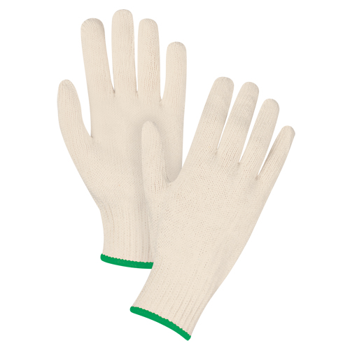 Gants en tricot d'usage standard, Poly/coton, Calibre 7, Moyen Distribution Industrielle GC