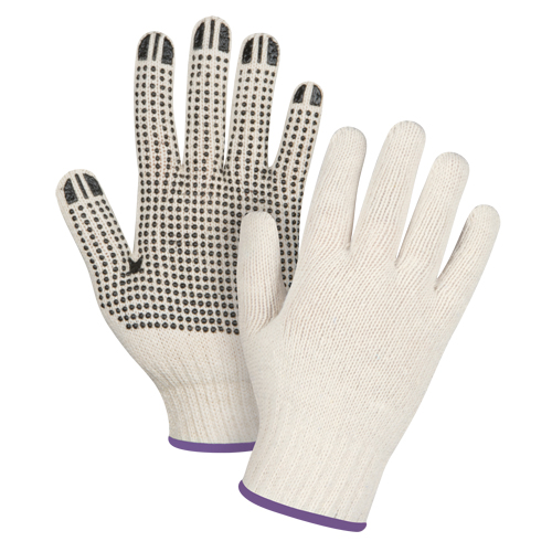 Gants tricot&eacute;s de poids lourd, Poly/coton, Un c&ocirc;t&eacute;, Calibre 7, T-petit Distribution Industrielle GC