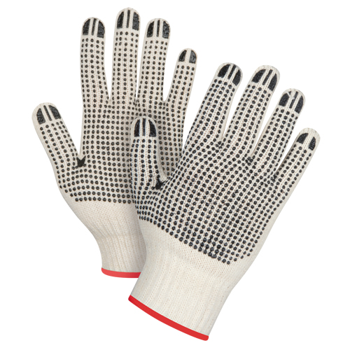 Heavyweight Double-Sided Dotted String Knit Gloves, Poly/Cotton, Double Sided, 7 Gauge, Small Distribution Industrielle GC