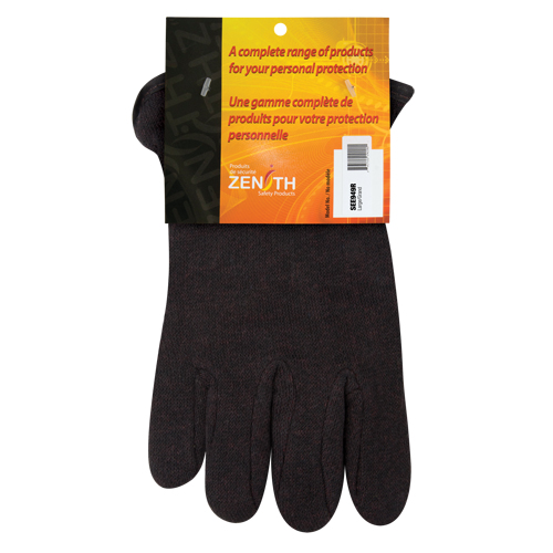 Jersey Gloves, Large, Brown, Red Fleece, Slip-On Distribution Industrielle GC
