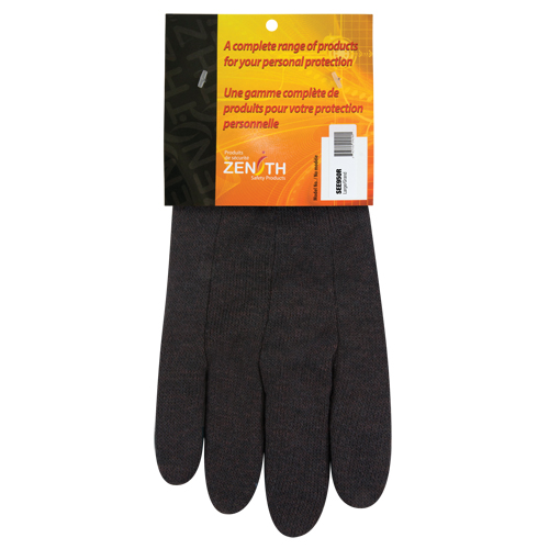 Gants de jersey, Grand, Brun, Non doubl&eacute;, Poignet en tricot Distribution Industrielle GC