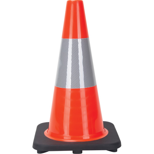 Traffic Cone, 18", Orange, 6" Reflective Collar(s) Distribution Industrielle GC