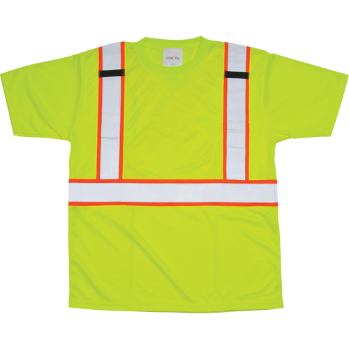 CSA Compliant T-Shirt, Polyester, Medium, High Visibility Lime-Yellow Distribution Industrielle GC