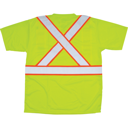 CSA Compliant T-Shirt, Polyester, Medium, High Visibility Lime-Yellow Distribution Industrielle GC