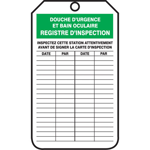 Inspection Tags, Cardstock, 3-1/8" W x 5-7/8" H, French Distribution Industrielle GC