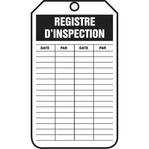 Inspection Tags, Cardstock, 3-1/8" W x 5-7/8" H, French Distribution Industrielle GC