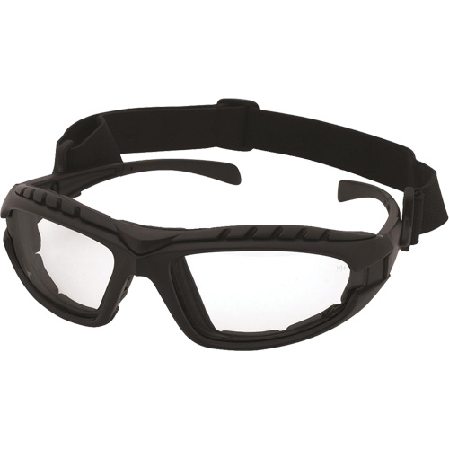 Lunettes de s&eacute;curit&eacute; &agrave; monture noire Dustdevil, Lentille Transparent, Antibu&eacute;e/Anti-&eacute;gratignures, ANSI Z87+/R&eacute;pond ou surpasse la norme CSA Z94.3 Distribution Industrielle GC
