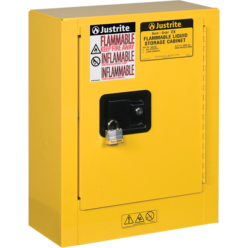 Mini-armoires de s&eacute;curit&eacute; Sure-Grip EX pour produits inflammables, 2 gal., 1 Porte(s), 17" La x 22" h x 8" p Distribution Industrielle GC