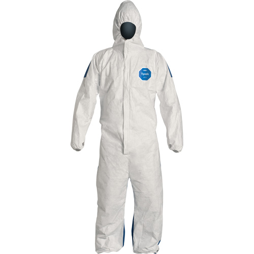 Combinaisons avec capuchon, 2T-Grand, Bleu/Blanc, Tyvek 400 D Distribution Industrielle GC