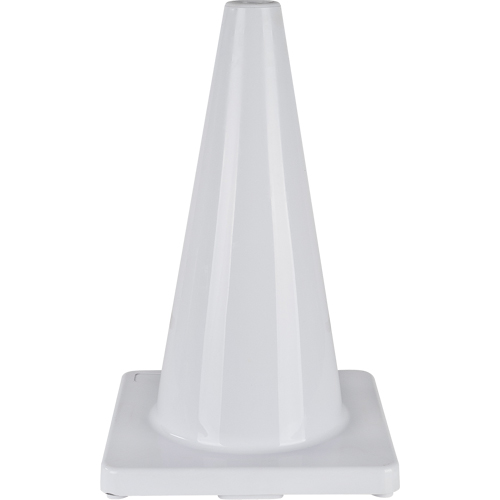 Coloured Traffic Cone, 18", White Distribution Industrielle GC