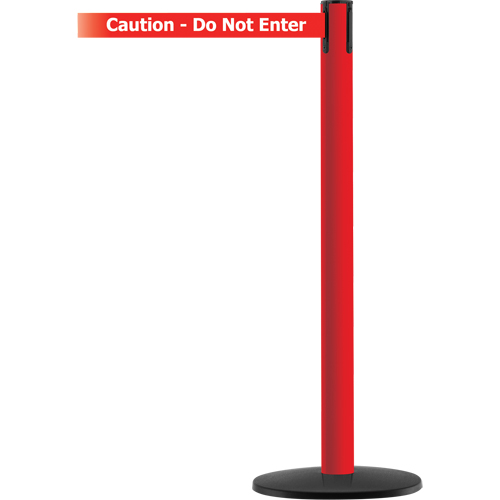 Advance TensaBarrier&reg; Barrier Post, Steel, 36" H, White/Red Tape, 7.5' Tape Length Distribution Industrielle GC