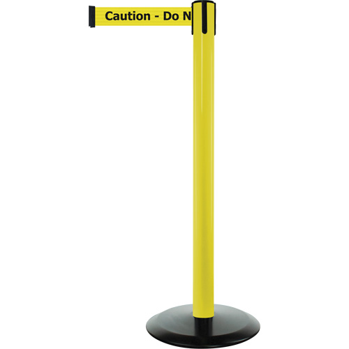 Advance TensaBarrier&reg; Barrier Post, Steel, 36" H, Black/Yellow Tape, 7.5' Tape Length Distribution Industrielle GC